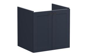 VitrA Root Classic 60cm 2 Door Wall Hung Washbasin Unit - Matt Dark Blue